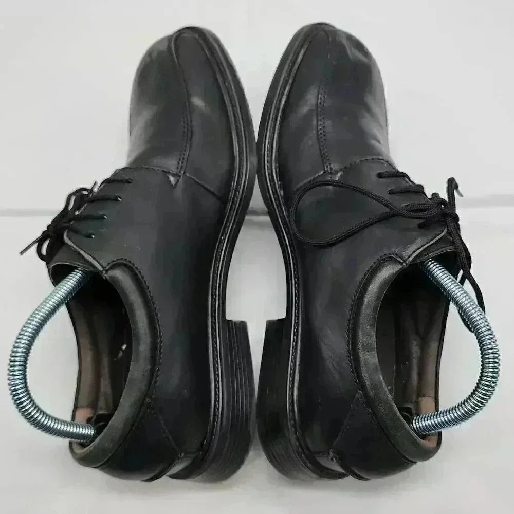 Nunn Bush Mens Black Marcell Lace Up Bike Toe Leather Oxford Dress Shoes Size 8M - Picture 9 of 13